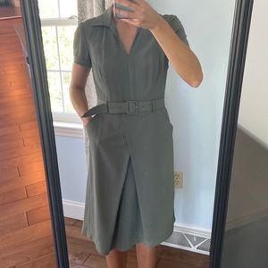 Banana Republic olive green shirt dress